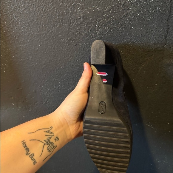 Women’s Anyi Lu Dark Blue Suede Heeled Booties Size 40/9 - Picture 7 of 9